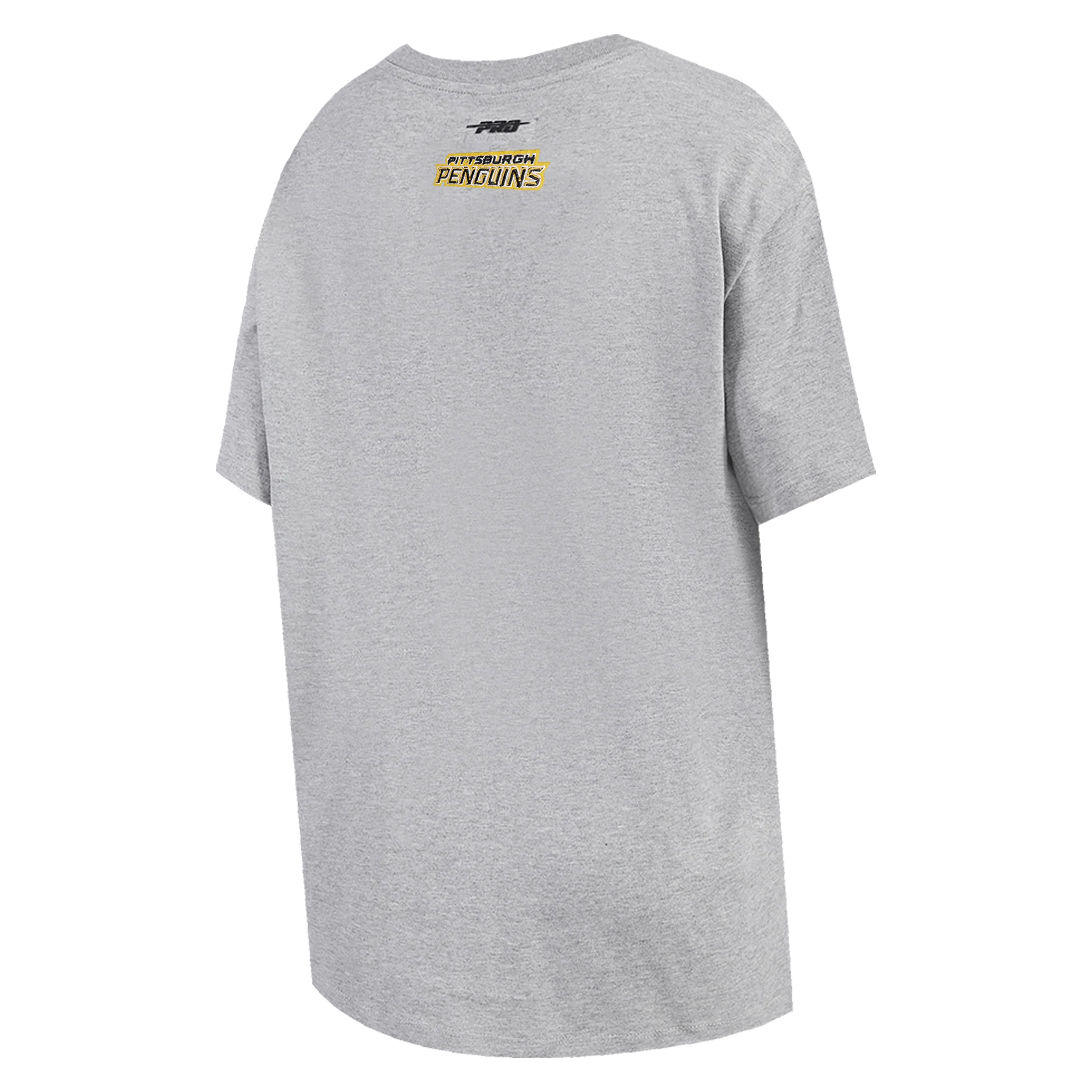 NHL PITTSBURGH PENGUINS SCRIPT TAIL WOMEN'S BOYFRIEND TEE (HEATHER GREY) - Image 4