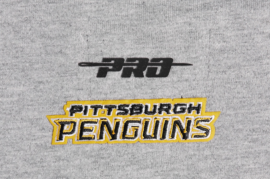 NHL PITTSBURGH PENGUINS SCRIPT TAIL WOMEN'S BOYFRIEND TEE (HEATHER GREY) - Image 6