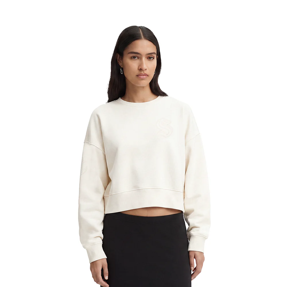 NHL SEATTLE KRAKEN NEUTRAL WOMEN'S CREWNECK (EGGSHELL)