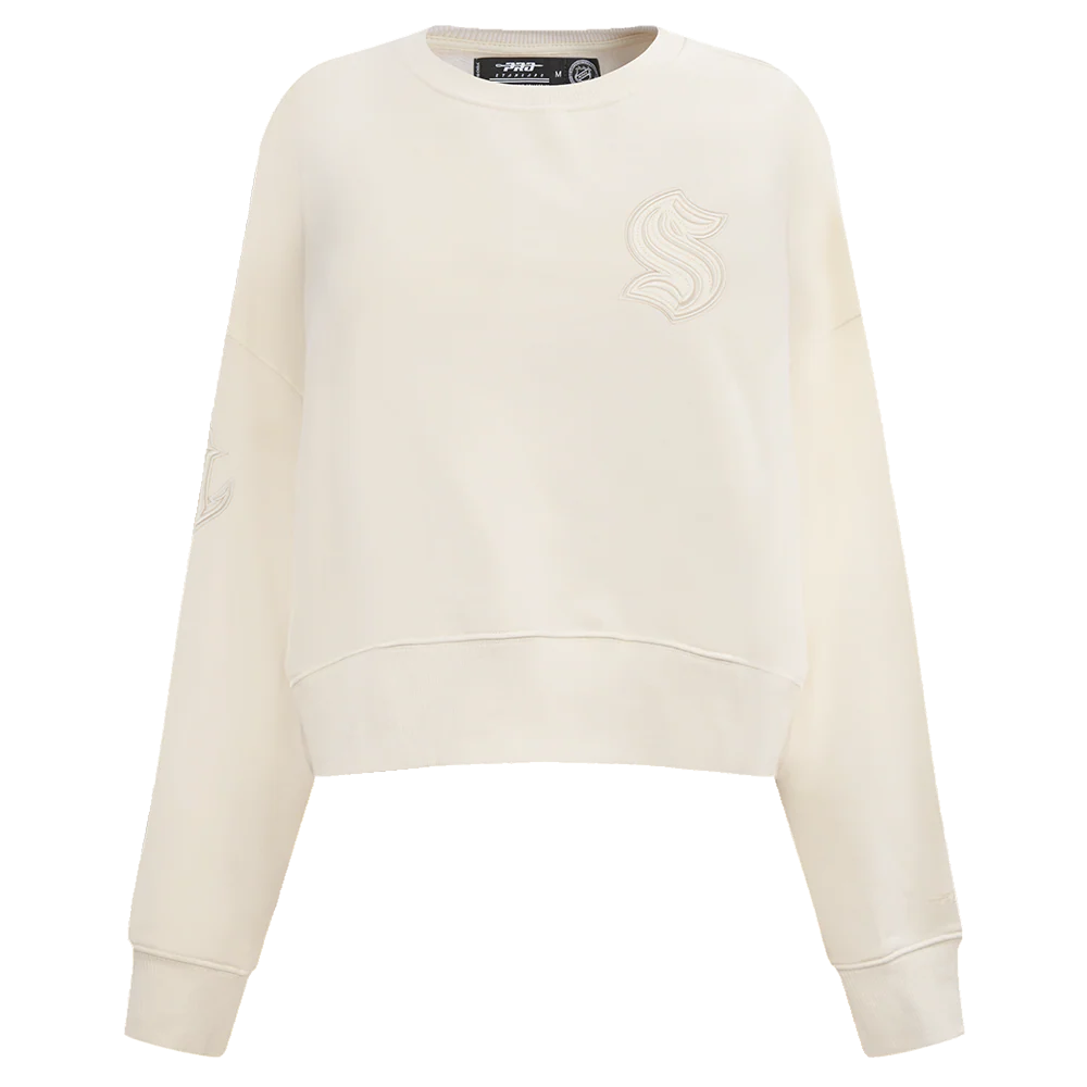 NHL SEATTLE KRAKEN NEUTRAL WOMEN'S CREWNECK (EGGSHELL) - Image 3