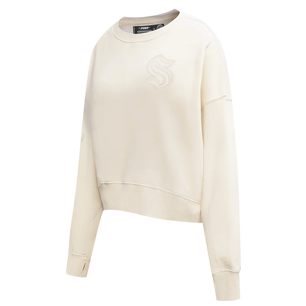 NHL SEATTLE KRAKEN NEUTRAL WOMEN'S CREWNECK (EGGSHELL) - Image 4