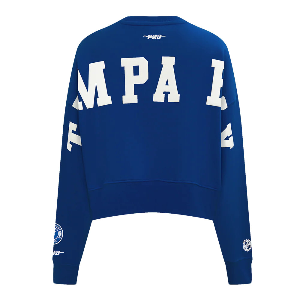 NHL TAMPA BAY LIGHTNING WINGSPAN WOMEN'S FLC CREWNECK (DODGER BLUE) - Image 7
