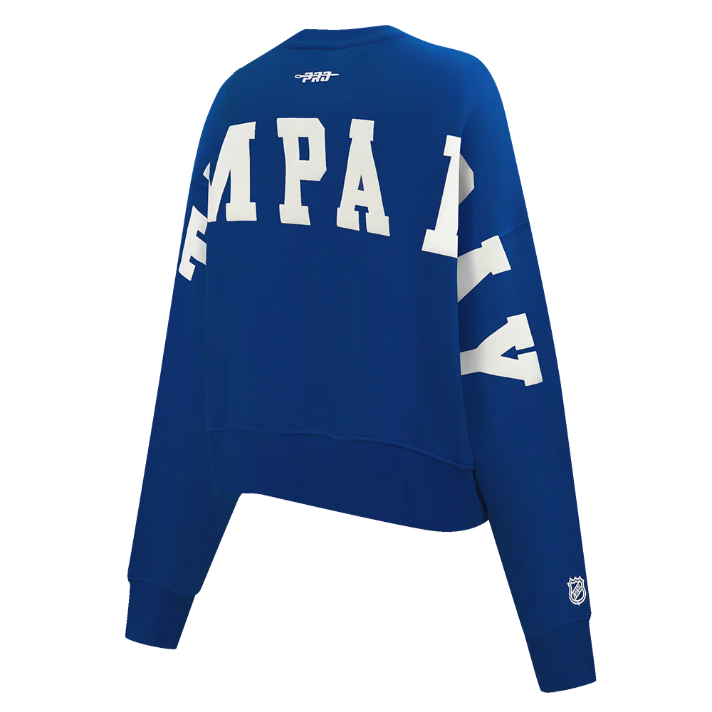 NHL TAMPA BAY LIGHTNING WINGSPAN WOMEN'S FLC CREWNECK (DODGER BLUE) - Image 9
