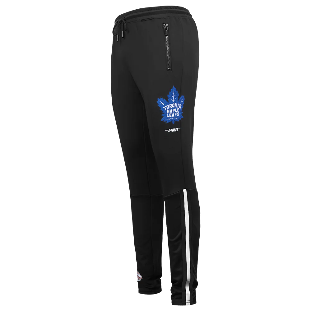 NHL TORONTO MAPLE LEAFS CLASSIC CHENILLE MEN'S DK TRACK PANT (BLACK)