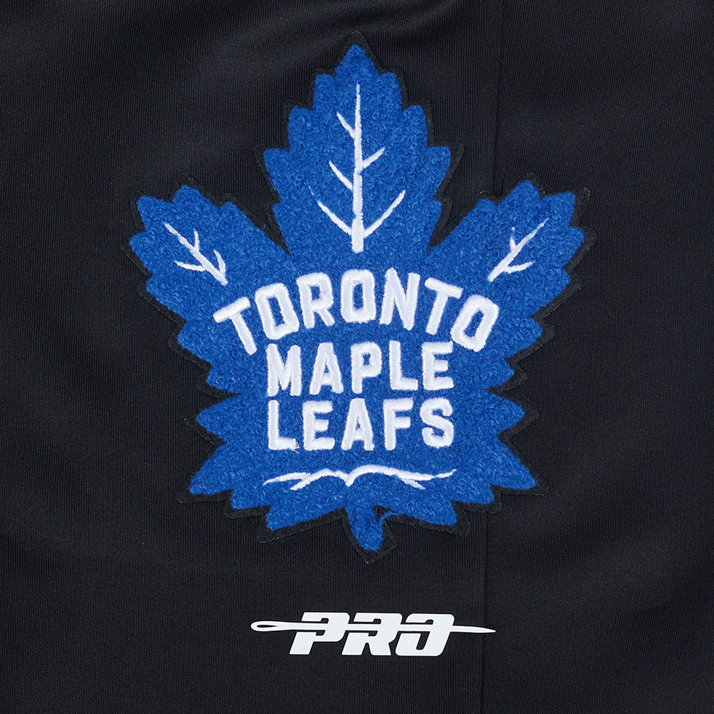 NHL TORONTO MAPLE LEAFS CLASSIC CHENILLE MEN'S DK TRACK PANT (BLACK) - Image 5