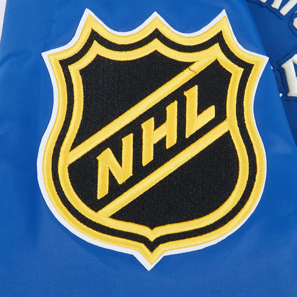 NHL TORONTO MAPLE LEAFS MODERN ORIGINALS MEN'S SATIN JACKET (DODGER BLUE) - Image 11