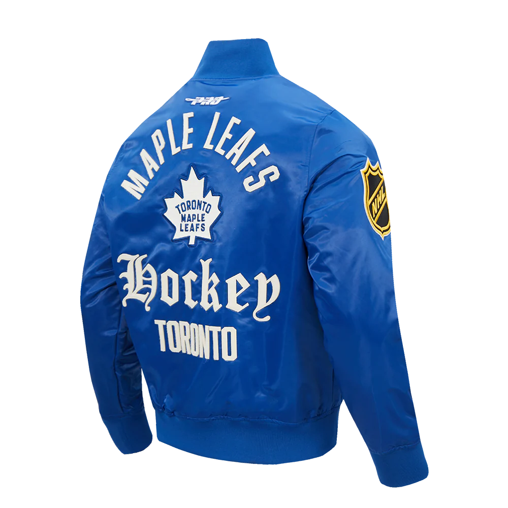NHL TORONTO MAPLE LEAFS MODERN ORIGINALS MEN'S SATIN JACKET (DODGER BLUE) - Image 6