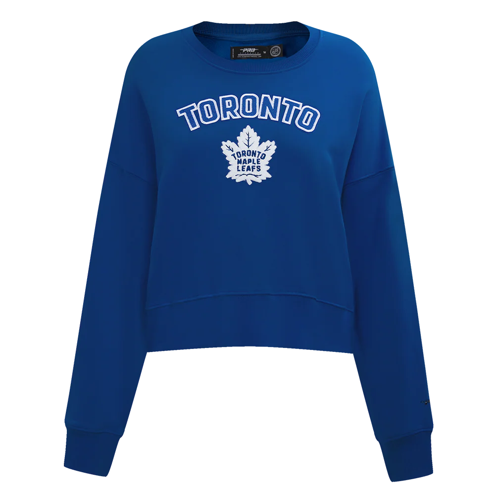 NHL TORONTO MAPLE LEAFS CLASSIC WOMEN'S FLC CREWNECK (DODGER BLUE)