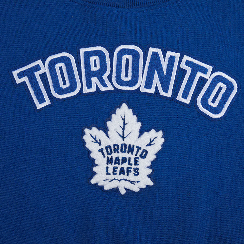 NHL TORONTO MAPLE LEAFS CLASSIC WOMEN'S FLC CREWNECK (DODGER BLUE) - Image 5