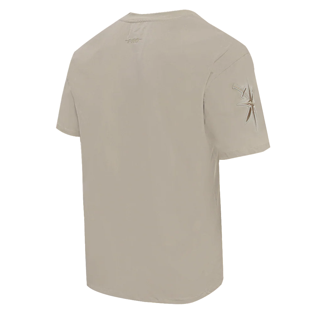 NHL VEGAS GOLDEN KNIGHTS NEUTRAL COTTON JERSEY DROP SHOULDER TEE (TAUPE) - Image 4