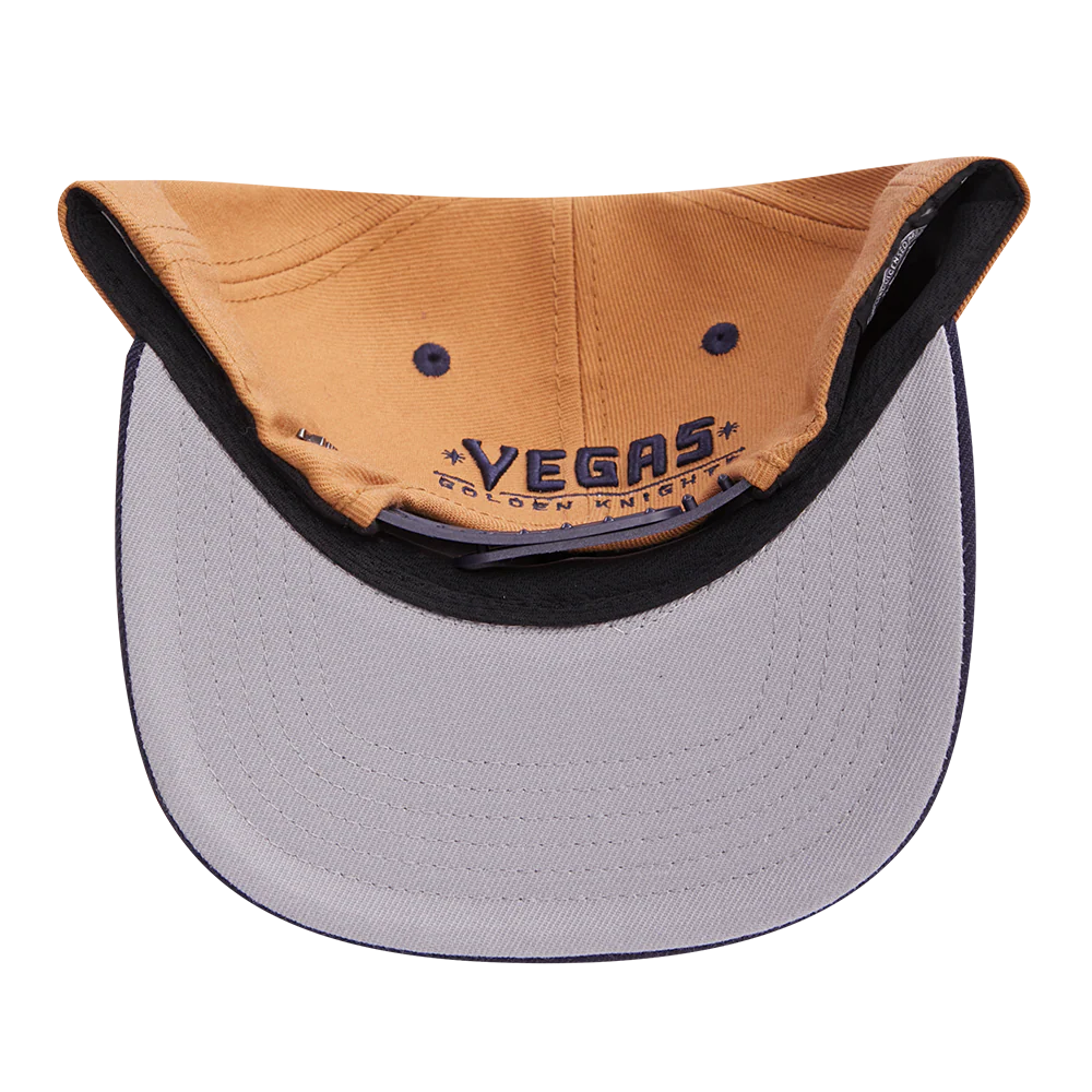 NHL VEGAS GOLDEN KNIGHTS STIVALI 2 TONE COTTON SNAPBACK HAT (WHEAT/NAVY) - Image 7
