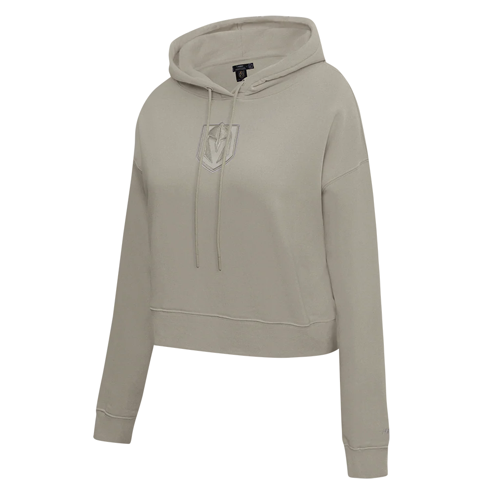 NHL VEGAS GOLDEN KNIGHTS NEUTRAL WOMEN'S CROPPED PULLOVER HOODIE (TAUPE) - Image 2