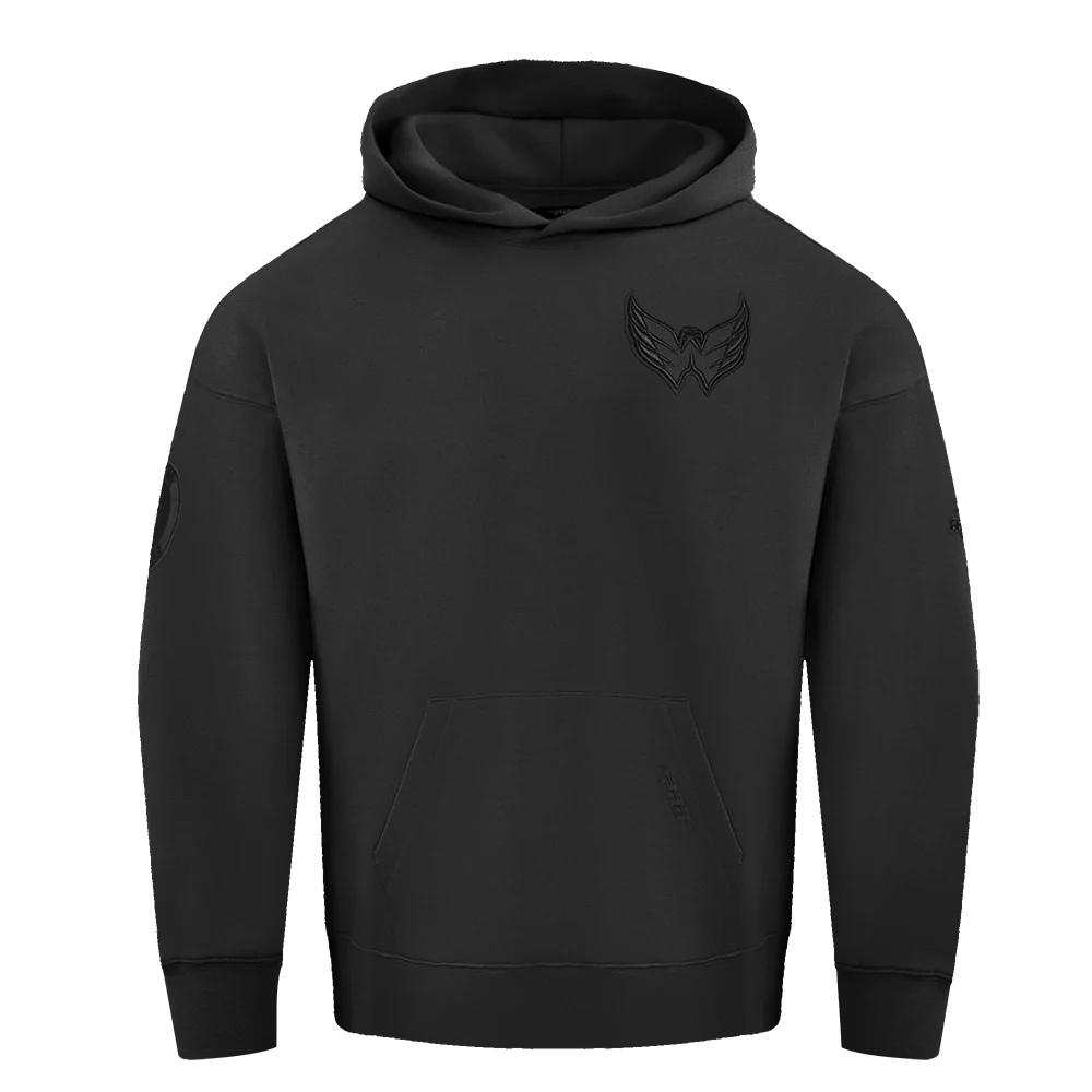 NHL WASHINGTON CAPITALS NEUTRAL MEN'S DROP SHOULDER PULLOVER HOODIE (BLACK) - Image 3