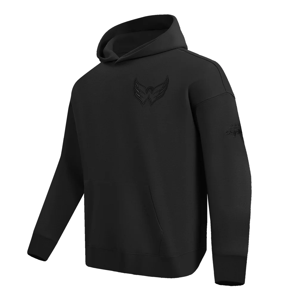 NHL WASHINGTON CAPITALS NEUTRAL MEN'S DROP SHOULDER PULLOVER HOODIE (BLACK) - Image 4