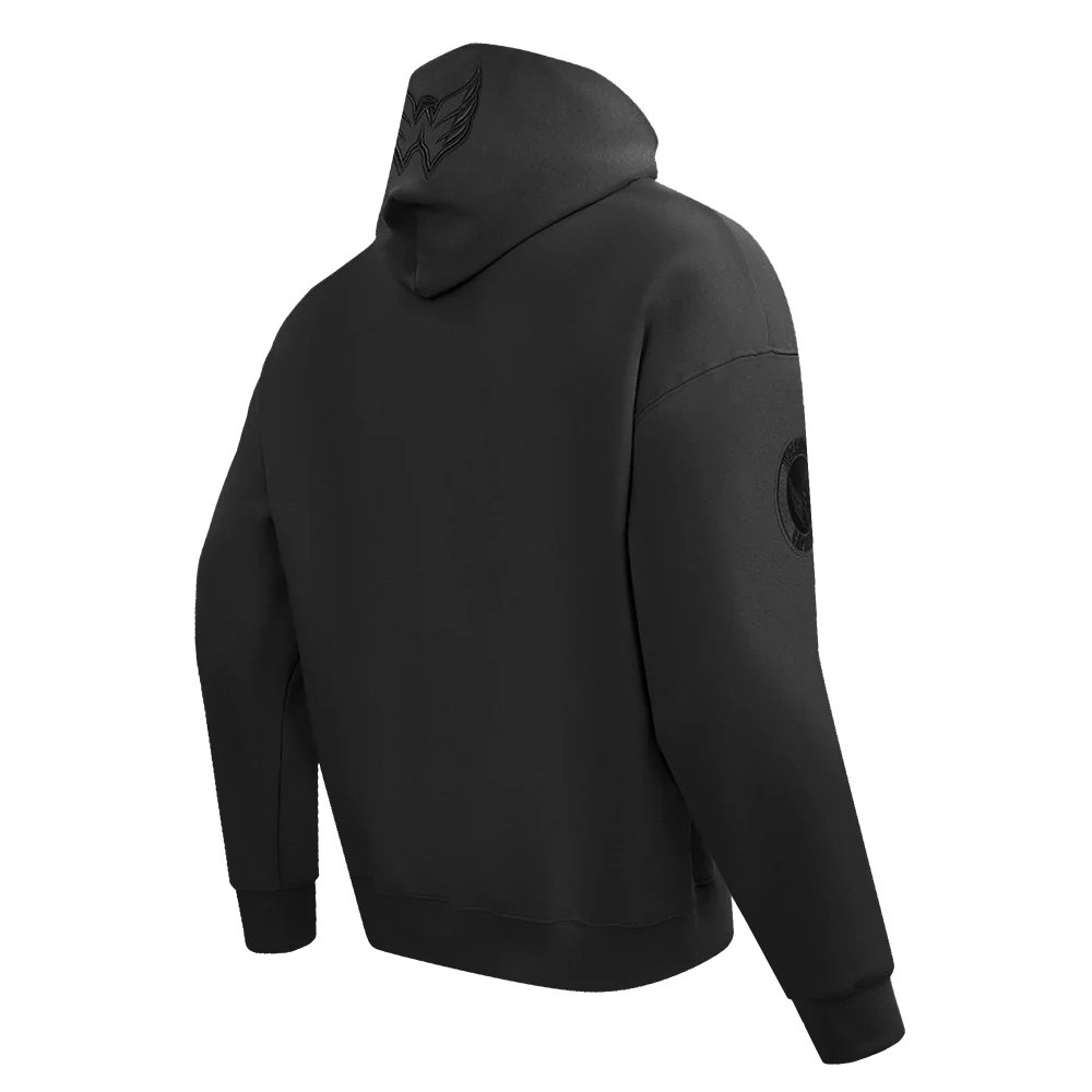 NHL WASHINGTON CAPITALS NEUTRAL MEN'S DROP SHOULDER PULLOVER HOODIE (BLACK) - Image 6