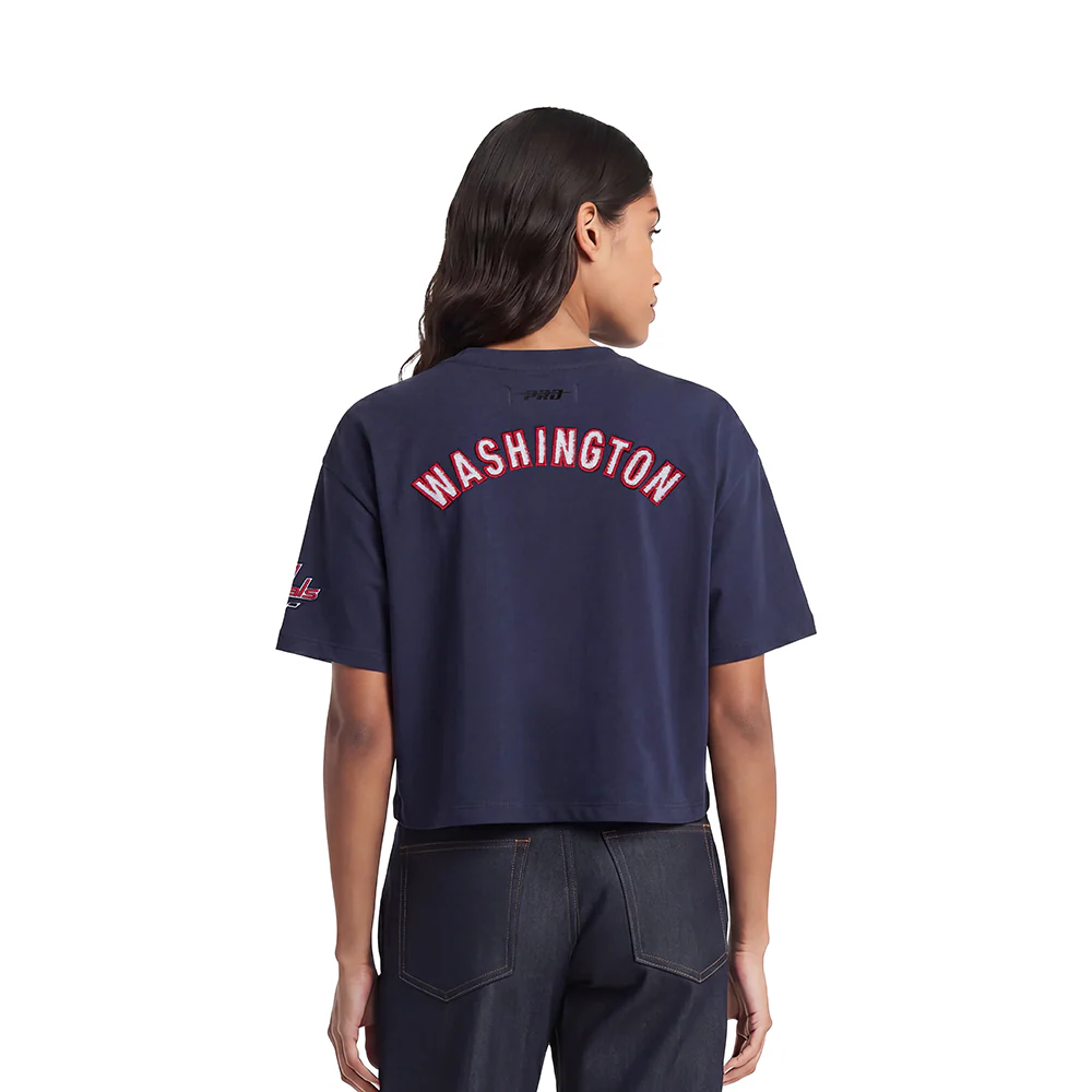 NHL WASHINGTON CAPITALS CLASSIC WOMEN'S SJ BOXY TEE (MIDNIGHT NAVY) - Image 2