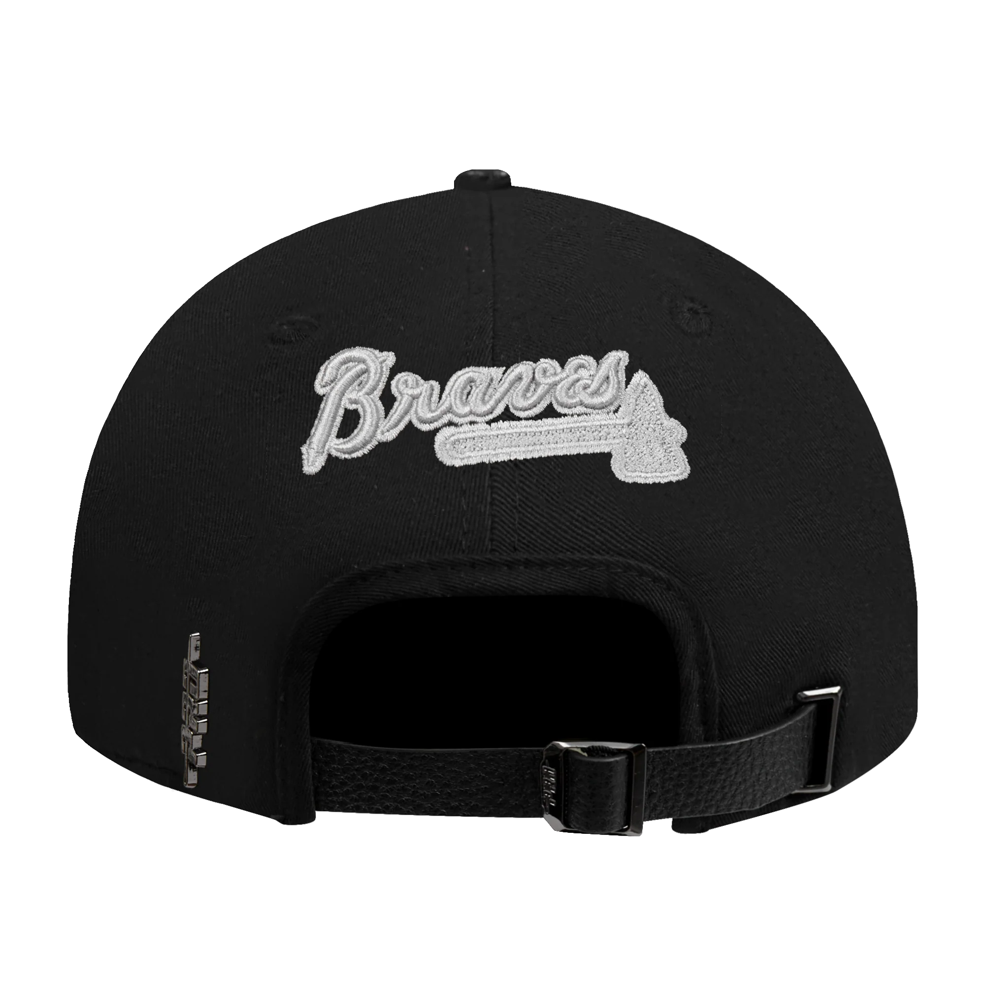 MLB ATLANTA BRAVES REVERSE FRENCH TERRY WOOL BLEND PRO SIX STRAP (EGGSHELL/ BLACK) - Image 4