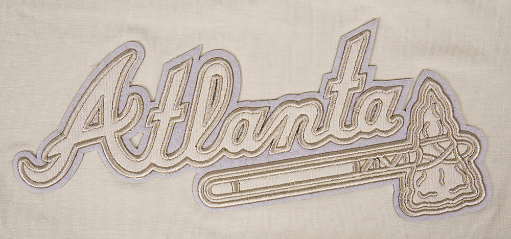 MLB ATLANTA BRAVES NEUTRAL WOMEN'S BOXY TOP (TAUPE) - Image 5
