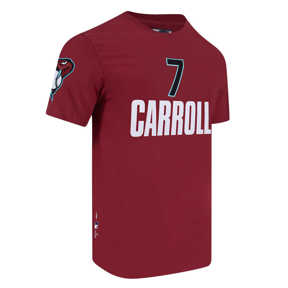 MLB ARIZONA DIAMONDBACKS CORBIN CARROLL #7 CLASSIC MEN'S SINGLE JERSEY MEN'S TOP (CARDINAL RED) - Image 3