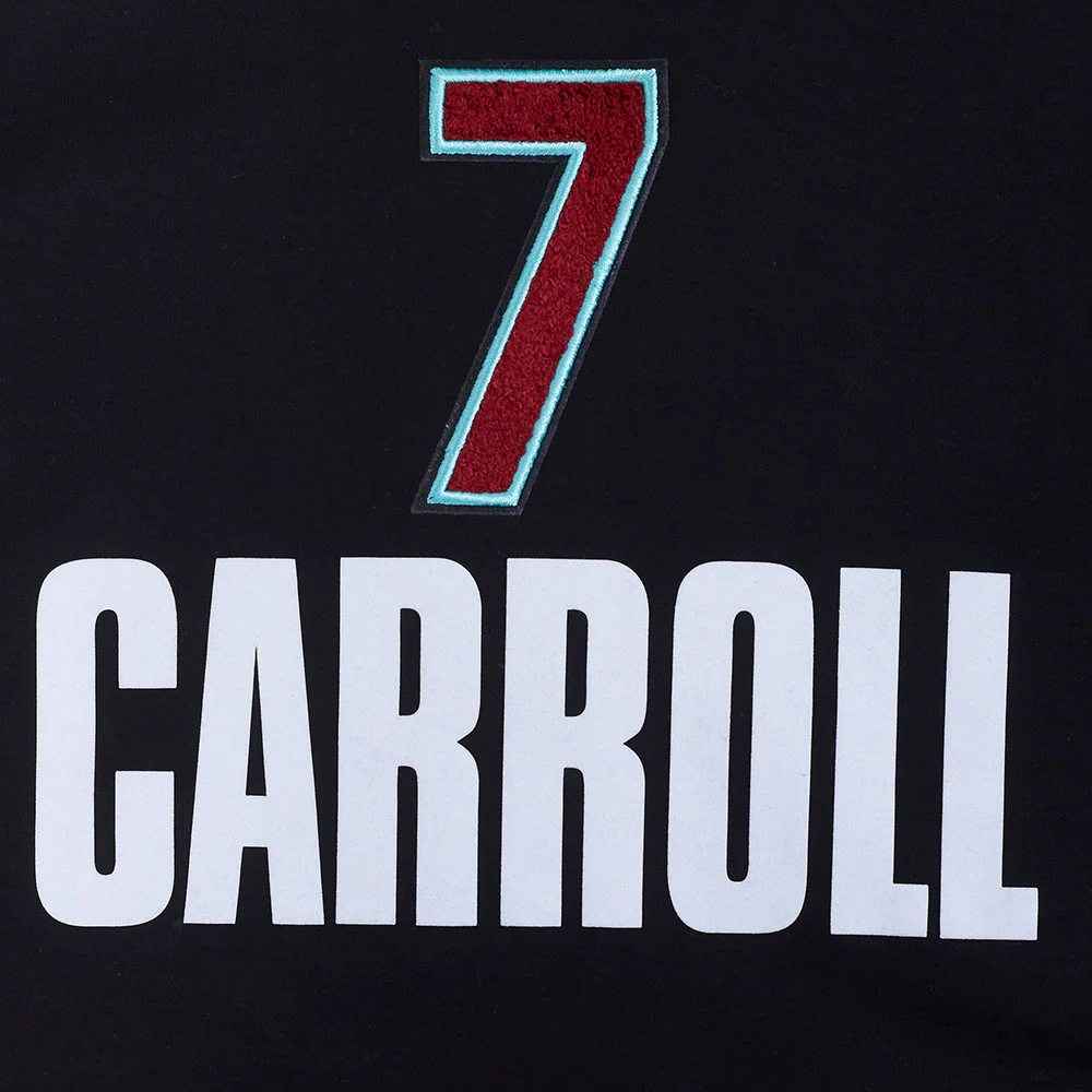 MLB ARIZONA DIAMONDBACKS CORBIN CARROLL #7 CLASSIC MEN'S SHORT SLEEVE PULLOVER HOODIE (BLACK) - Image 5