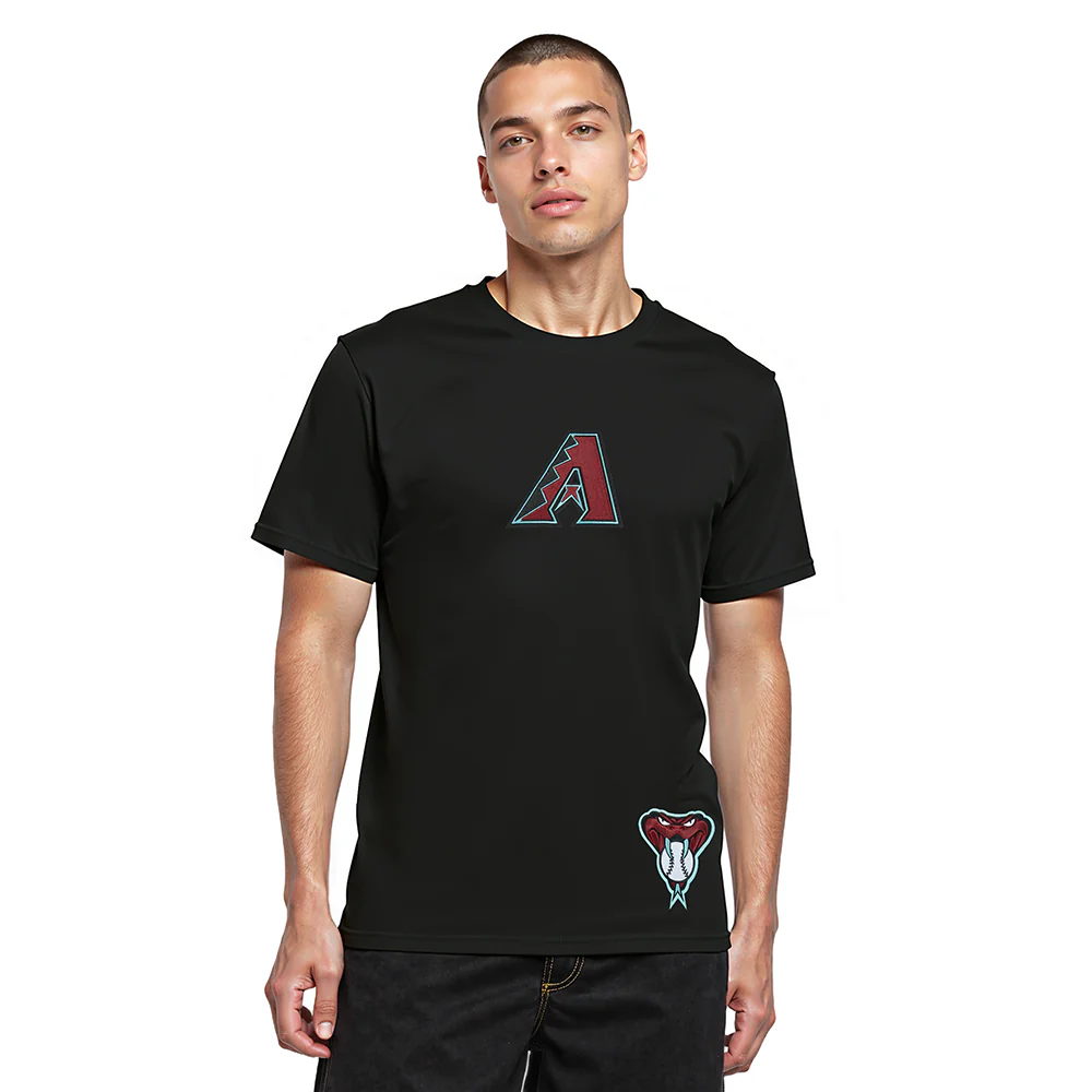 MLB ARIZONA DIAMONDBACKS WINGSPAN MEN'S CJ DROP SHOULDER TEE (BLACK) - Image 2