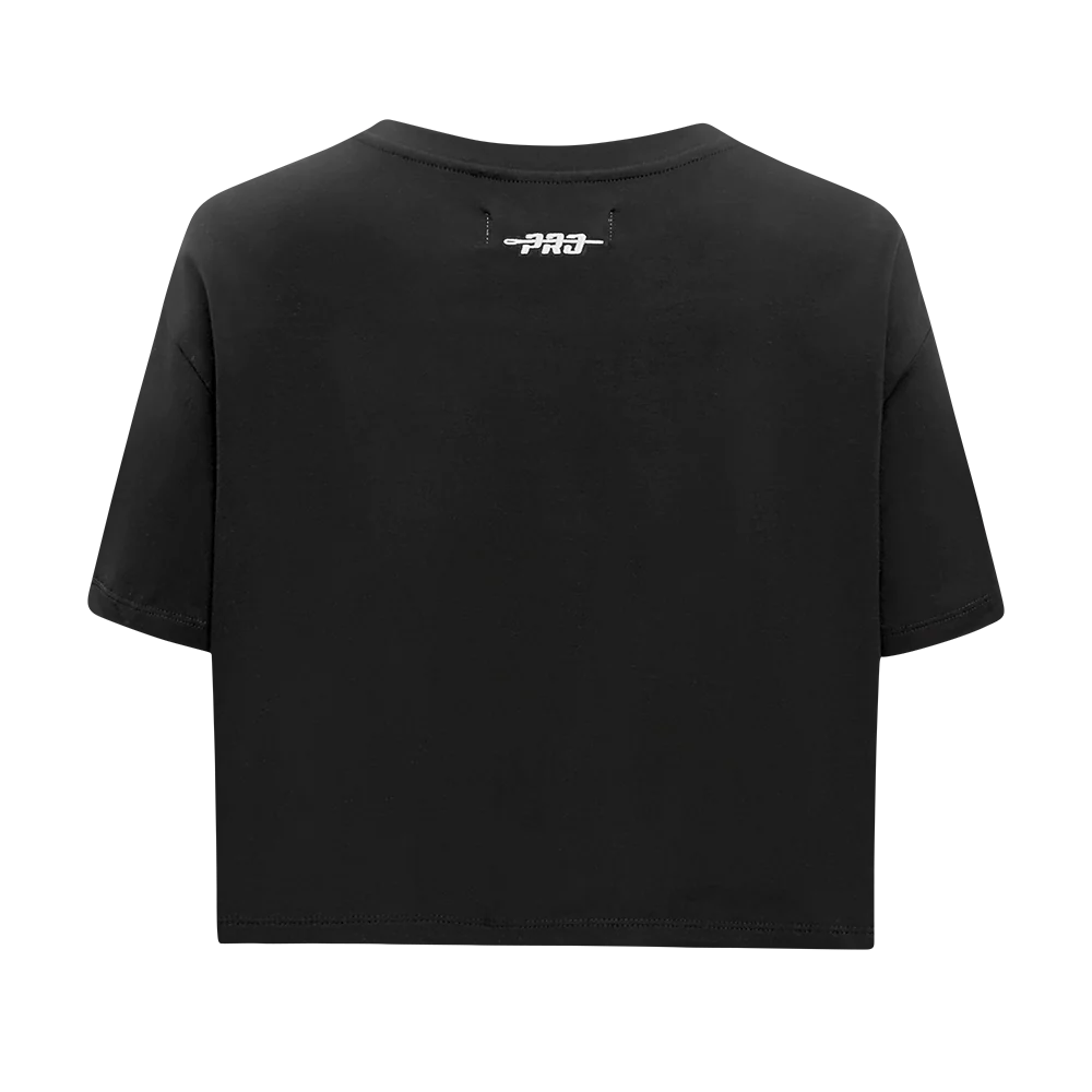 MLB BALTIMORE ORIOLES RETRO ELEVATION WOMEN'S SINGLE JERSEY BOXY TOP (BLACK) - Image 3