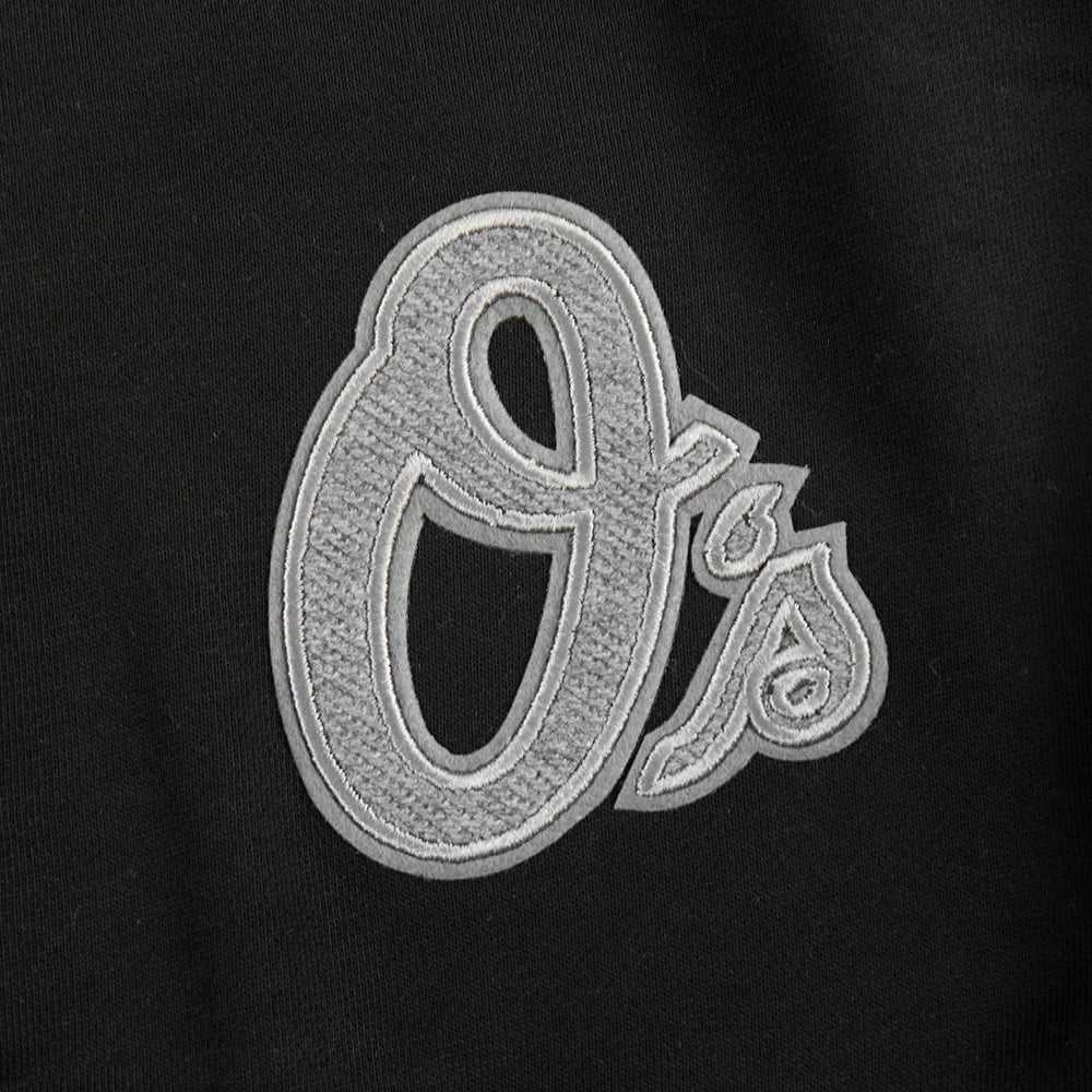 MLB BALTIMORE ORIOLES REVERSE FRENCH TERRY WOMEN'S FLEECE CREWNECK (BLACK) - Image 11