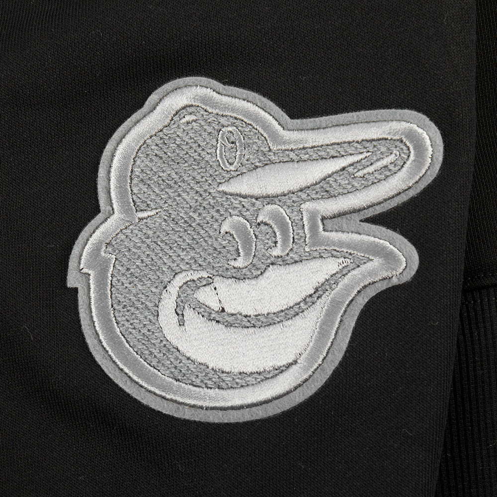 MLB BALTIMORE ORIOLES REVERSE FRENCH TERRY WOMEN'S FLEECE CREWNECK (BLACK) - Image 12