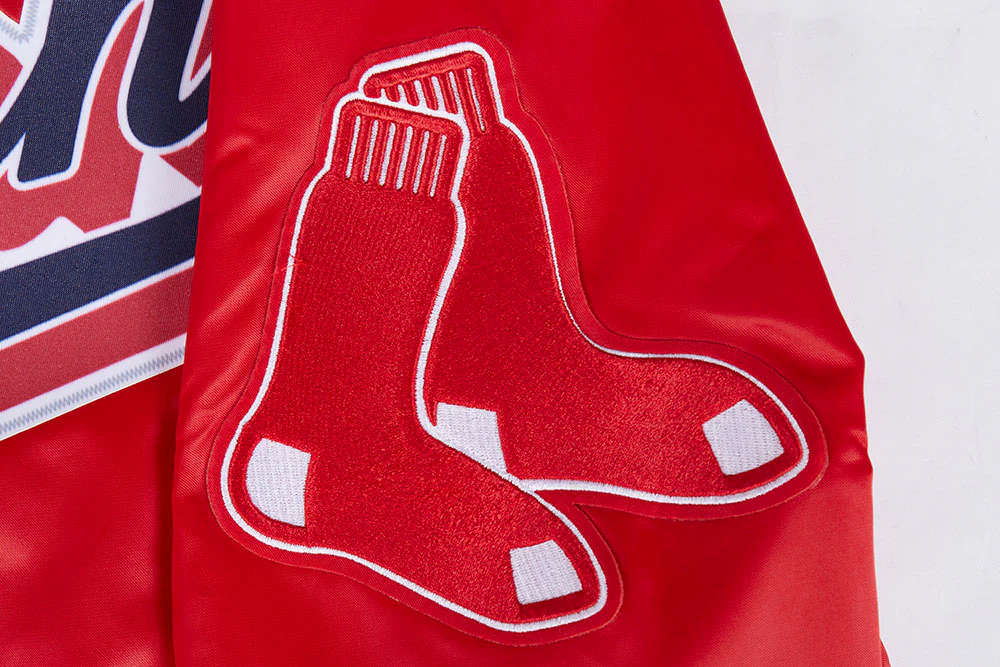 MLB BOSTON RED SOX SCRIPT TAIL MEN'S SATIN JACKET (RED/MIDNIGHT NAVY/RED) - Image 7