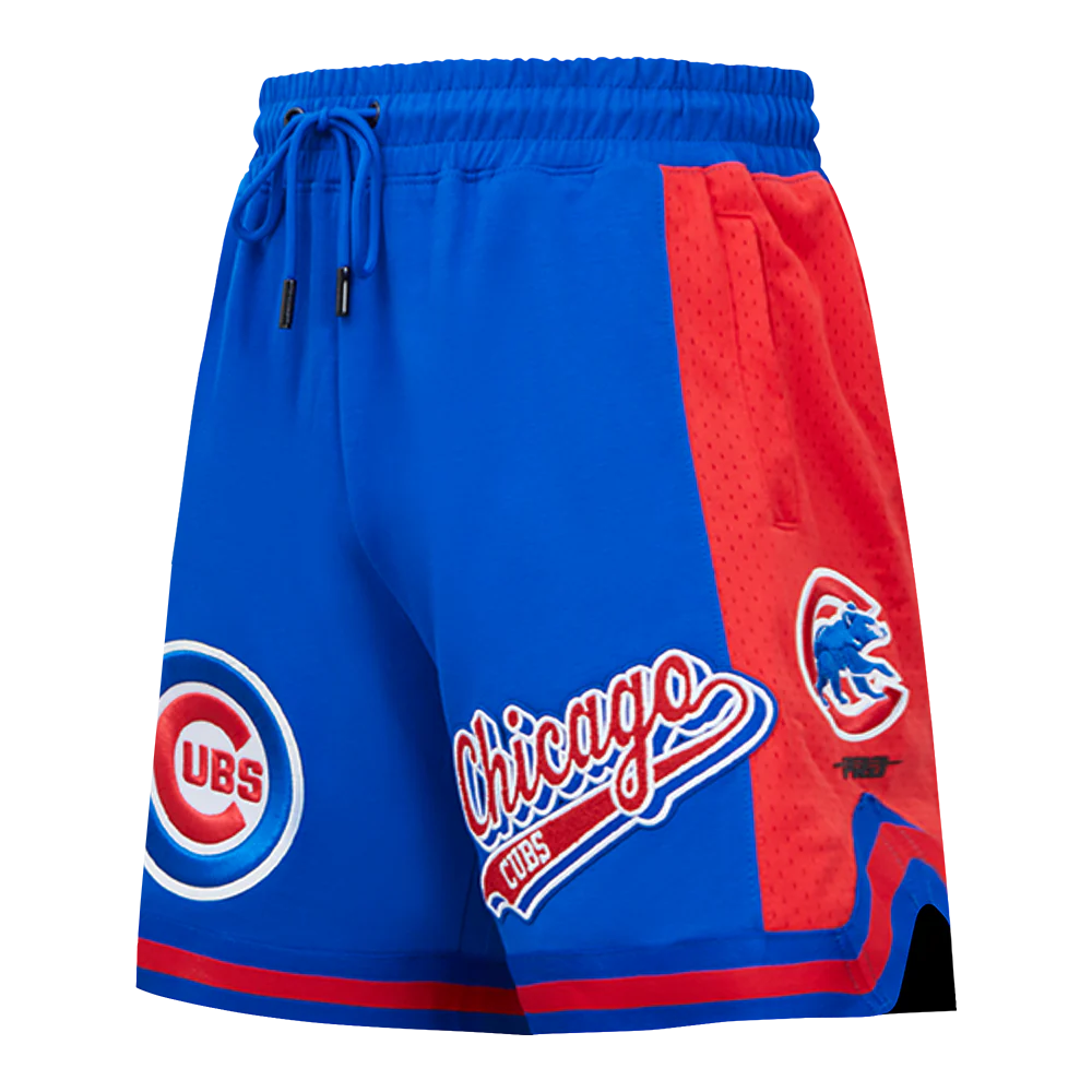 MLB CHICAGO CUBS SCRIPT TAIL MEN'S DOUBLE KNIT 2.0 SHORT (ROYAL BLUE/RED)