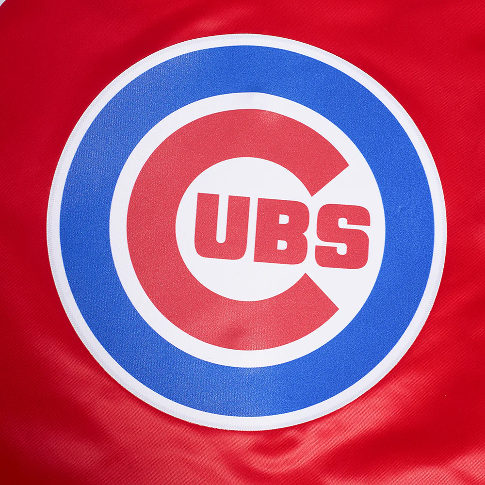MLB CHICAGO CUBS CLASSIC WOMEN'S SATIN JACKET (RED) - Image 8