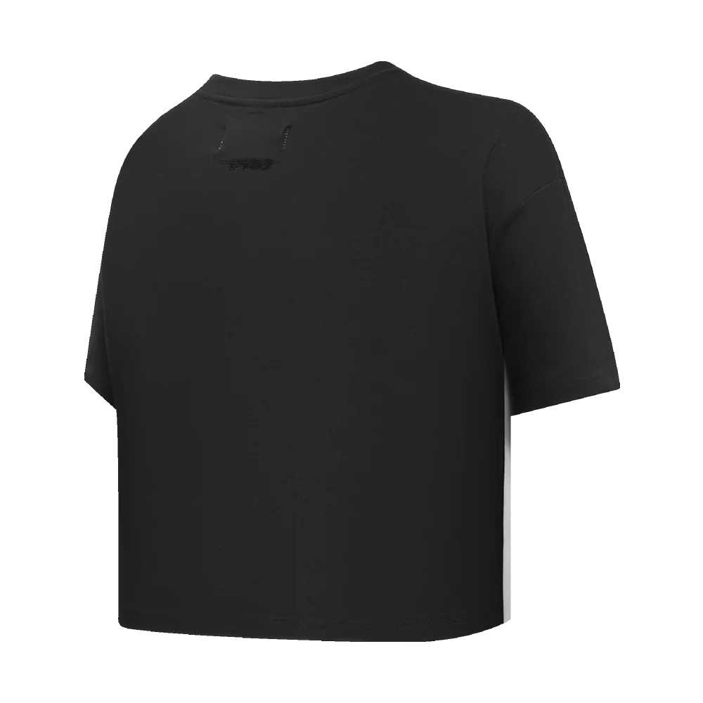 MLB COLORADO ROCKIES RETRO CLASSIC WOMEN'S BOXY TOP (BLACK) - Image 4