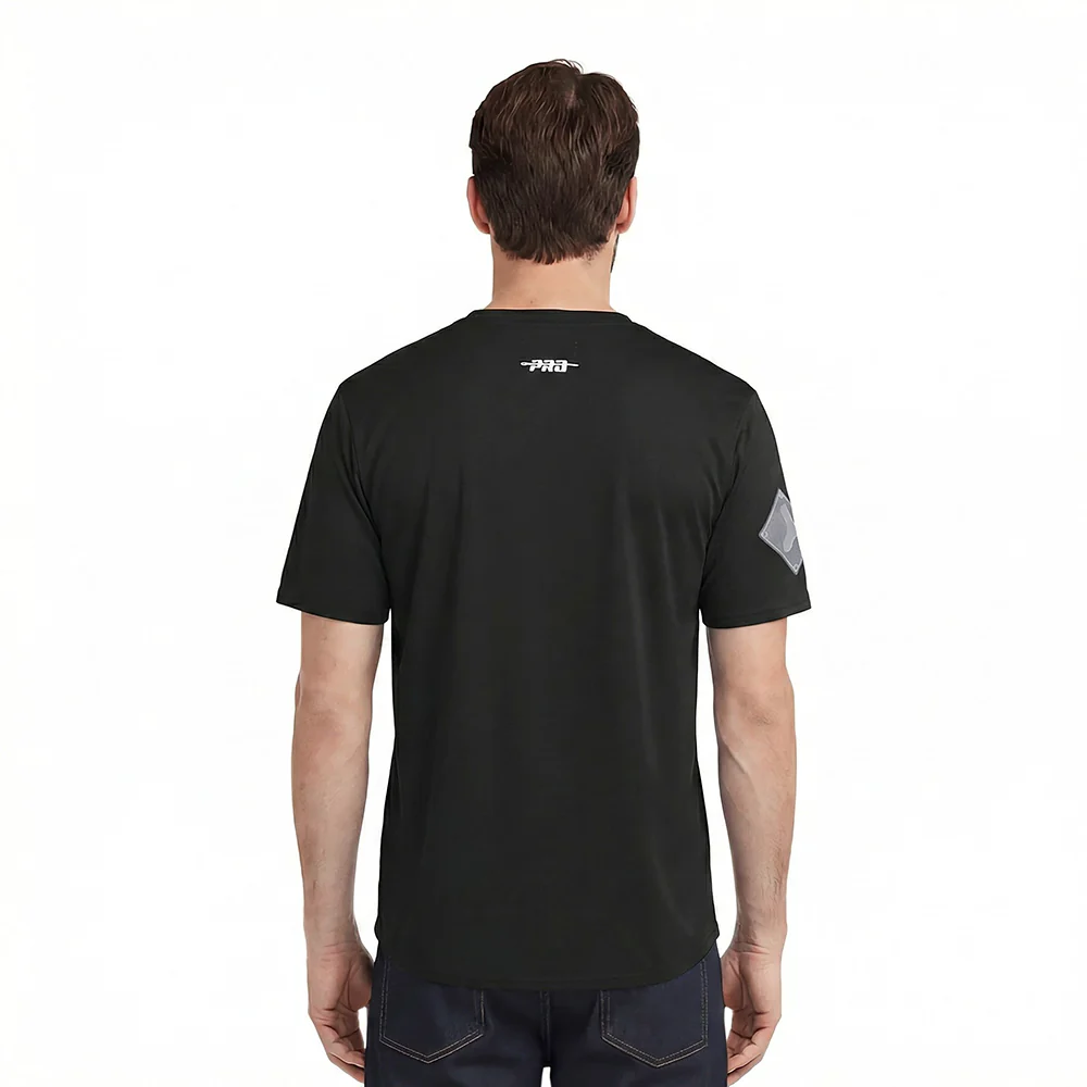 MLB CHICAGO WHITE SOX REVERSE FRENCH TERRY MEN'S COTTON JERSEY DROP SHOULDER TEE (BLACK) - Image 2