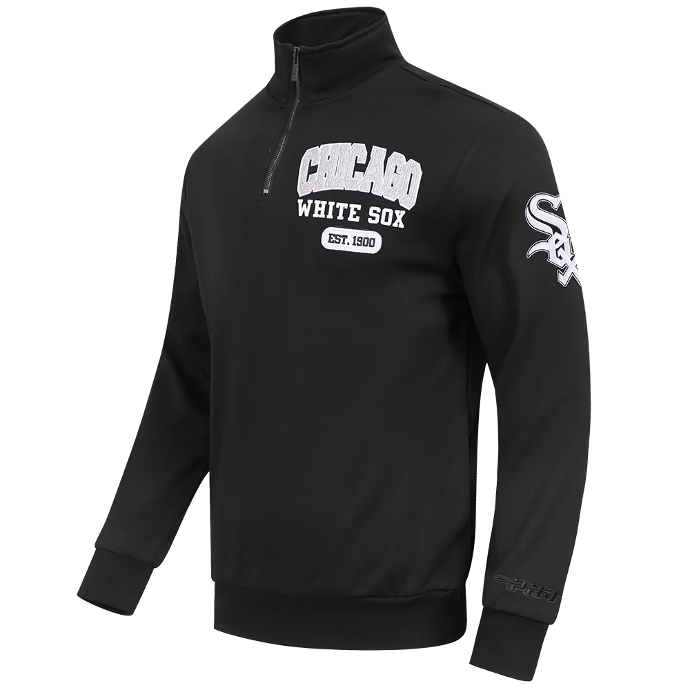 MLB CHICAGO WHITE SOX CITY ARCH MEN'S FLC 1/4 ZIP (BLACK) - Image 3