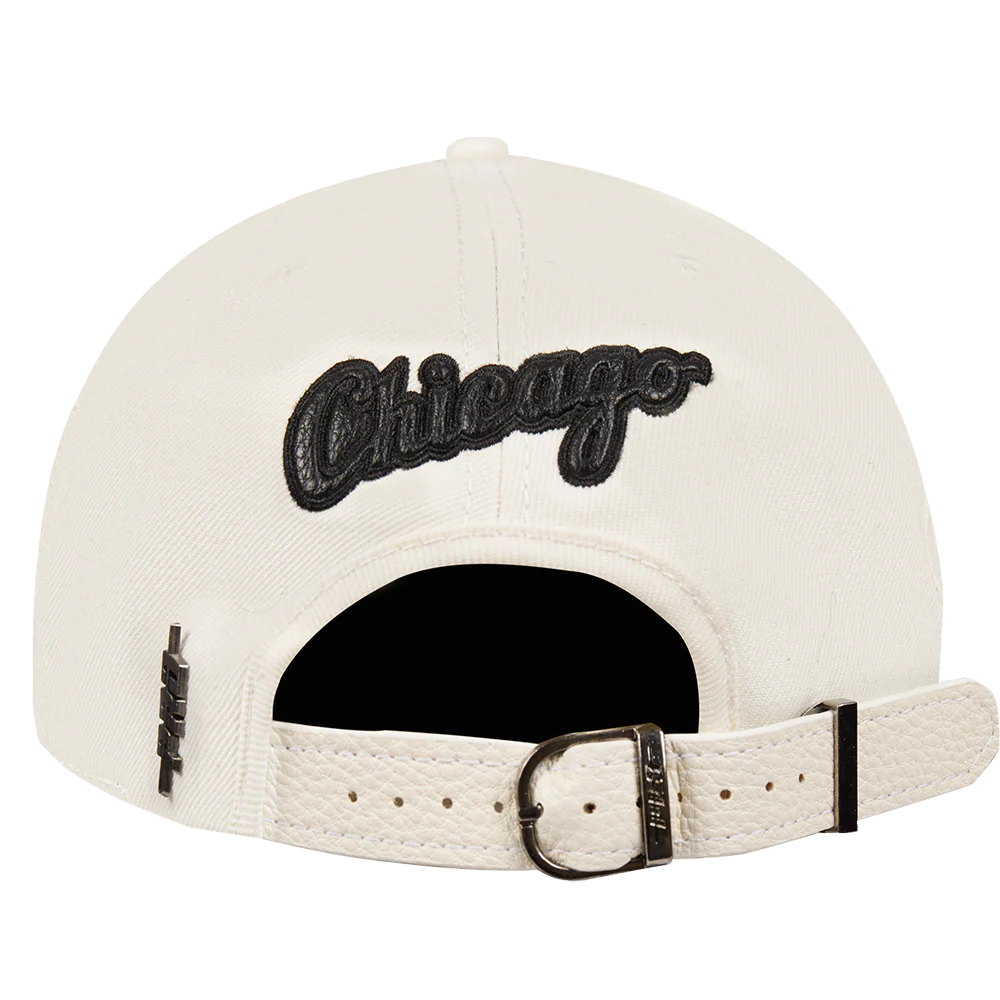 MLB CHICAGO WHITE SOX TRIPLE TONAL PRIMARY LOGO STRAPBACK HAT (EGGSHELL) - Image 4