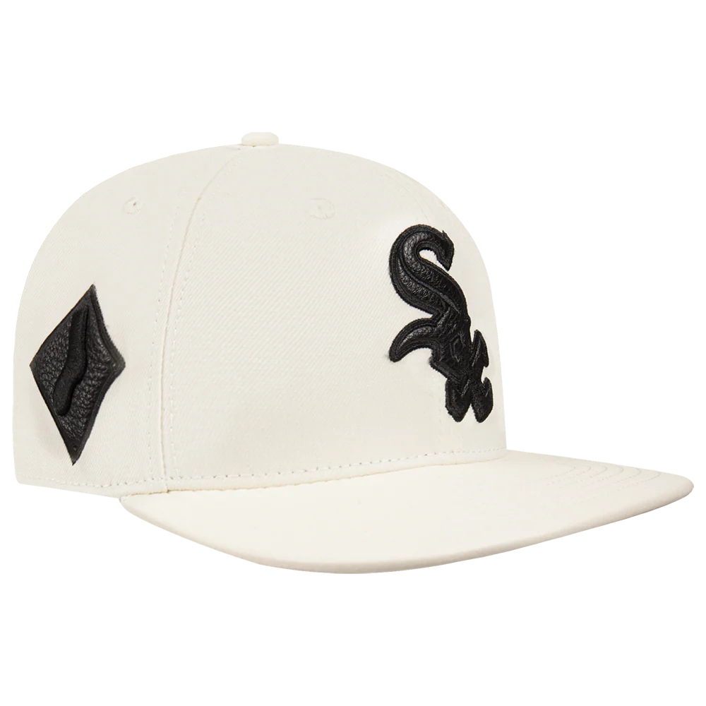 MLB CHICAGO WHITE SOX TRIPLE TONAL PRIMARY LOGO STRAPBACK HAT (EGGSHELL) - Image 5