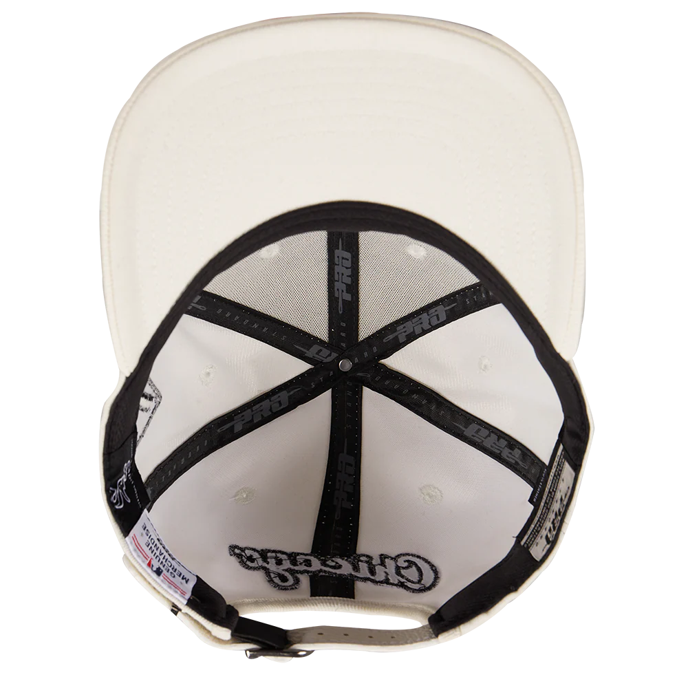 MLB CHICAGO WHITE SOX TRIPLE TONAL PRIMARY LOGO STRAPBACK HAT (EGGSHELL) - Image 6