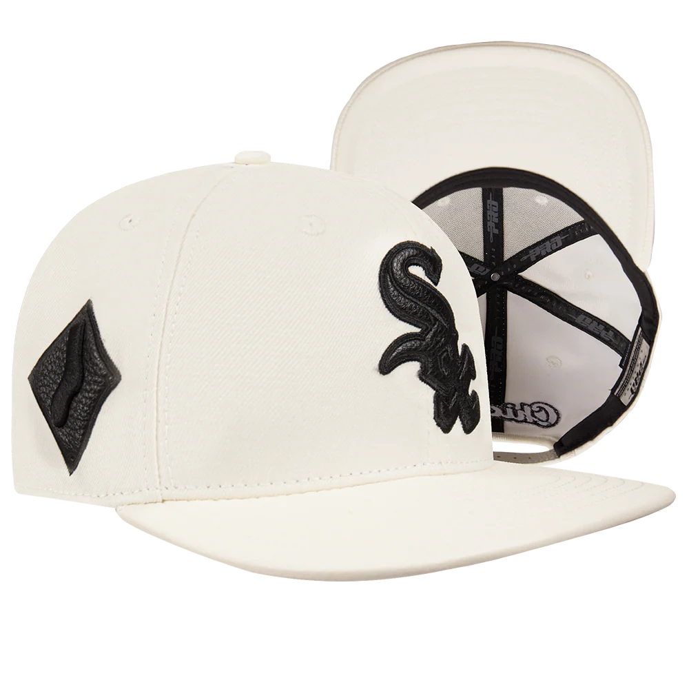 MLB CHICAGO WHITE SOX TRIPLE TONAL PRIMARY LOGO STRAPBACK HAT (EGGSHELL) - Image 8