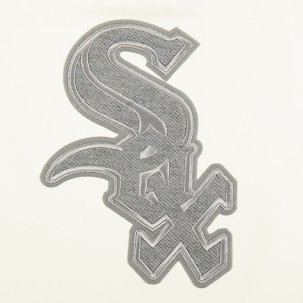 MLB CHICAGO WHITE SOX REVERSE FRENCH TERRY WOMEN'S FLEECE CREWNECK (EGGSHELL) - Image 9