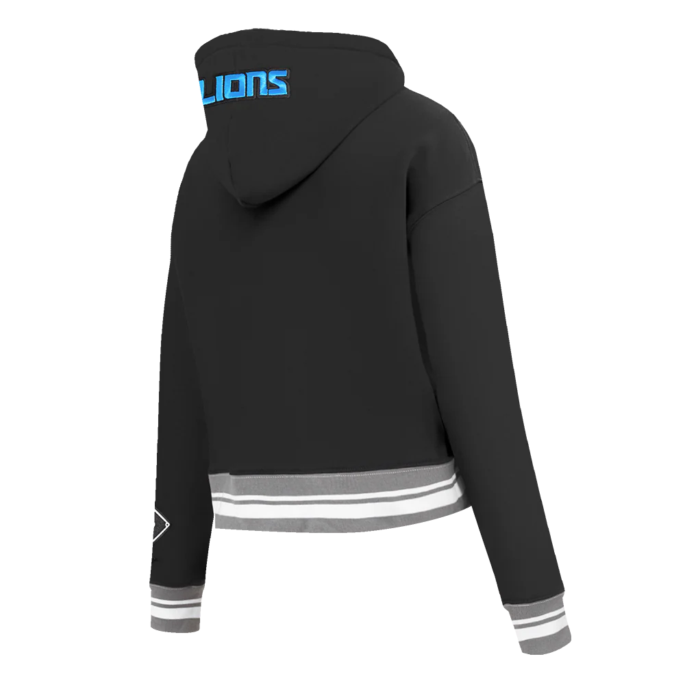 MLB CHICAGO WHITE SOX MASHUP WOMEN'S RIB CROPPED PULLOVER HOODIE (BLACK/GRAY) - Image 7