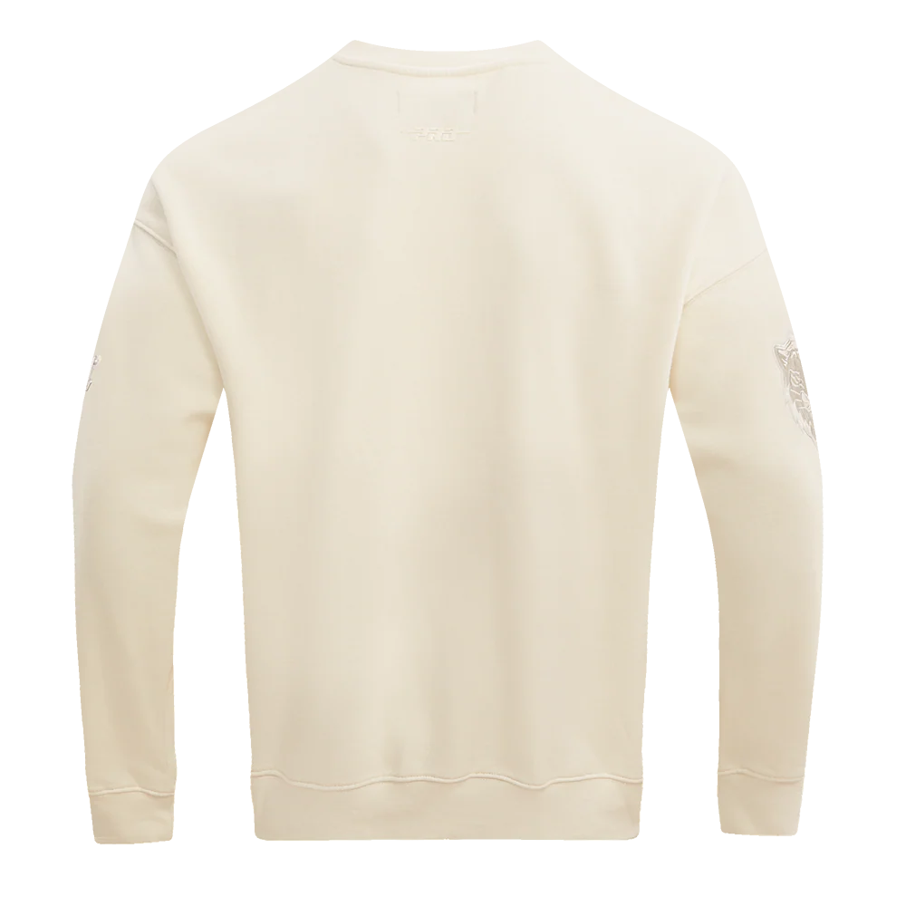MLB DETROIT TIGERS NEUTRAL DROP SHOULDER FLEECE CREWNECK (EGGSHELL) - Image 4