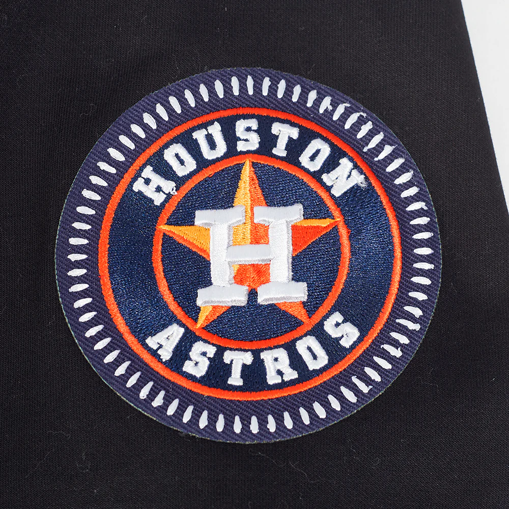 MLB HOUSTON ASTROS DIY PICK STITCH MEN'S DOUBLE KNIT PULLOVER HOODIE (BLACK) - Image 9