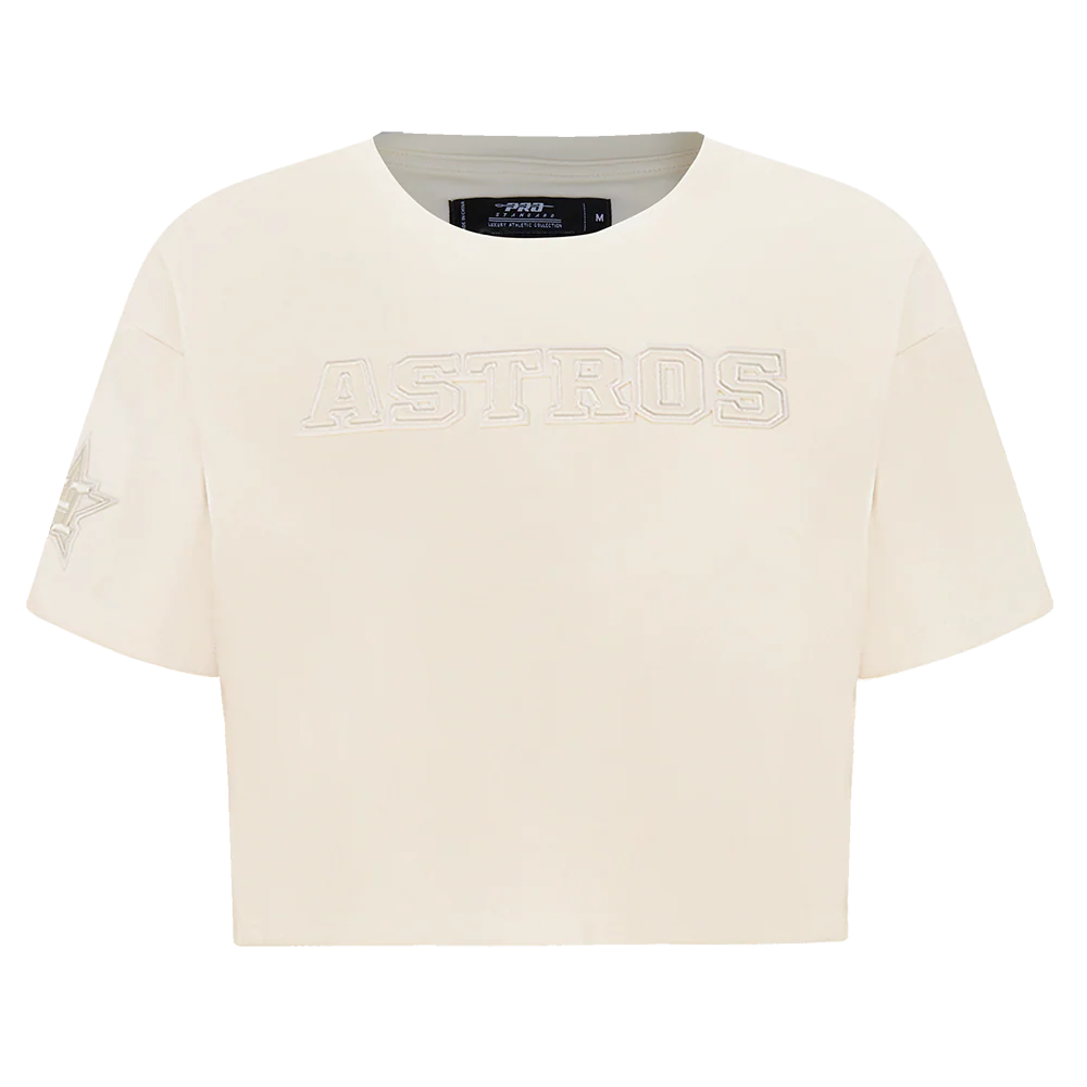 MLB HOUSTON ASTROS NEUTRAL WOMEN'S BOXY TOP (EGGSHELL)