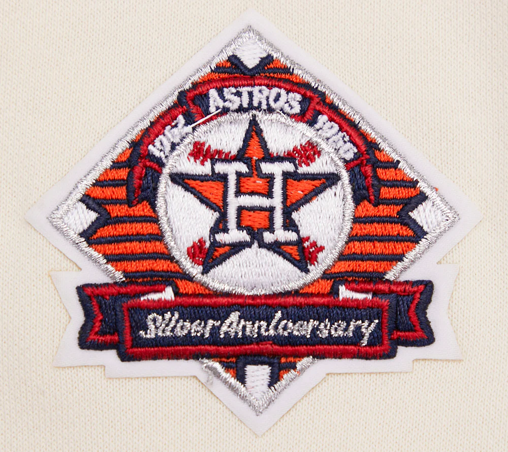 MLB HOUSTON ASTROS RETRO CLASSIC WOMEN'S FLEECE CREWNECK (EGGSHELL/ MIDNIGHT NAVY) - Image 5