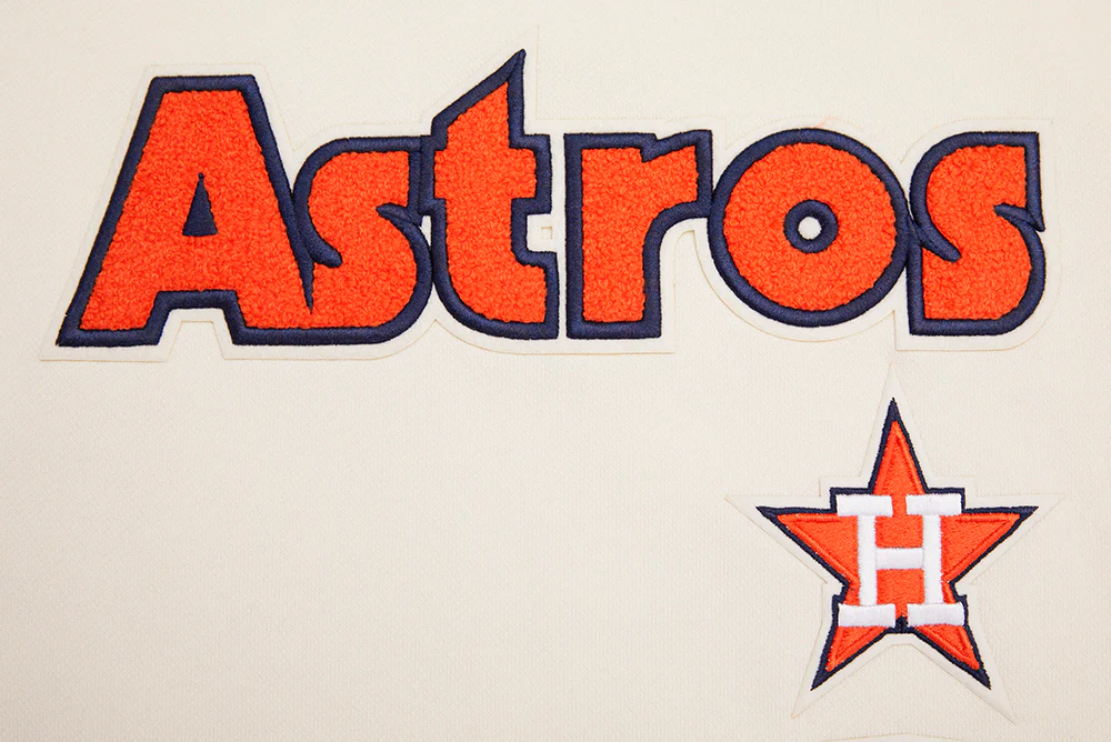 MLB HOUSTON ASTROS RETRO CLASSIC WOMEN'S FLEECE CREWNECK (EGGSHELL/ MIDNIGHT NAVY) - Image 6