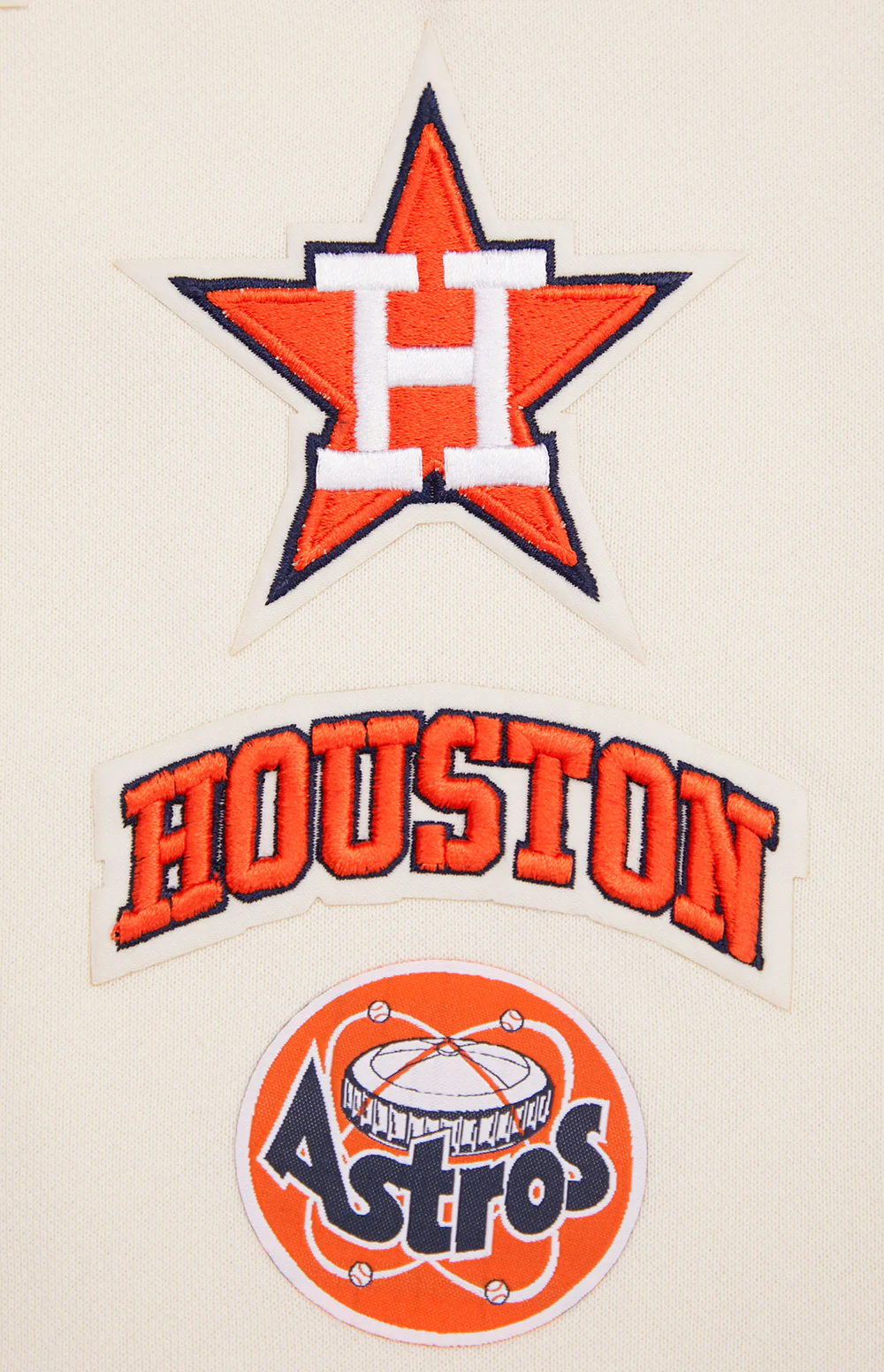 MLB HOUSTON ASTROS RETRO CLASSIC WOMEN'S FLEECE CREWNECK (EGGSHELL/ MIDNIGHT NAVY) - Image 7