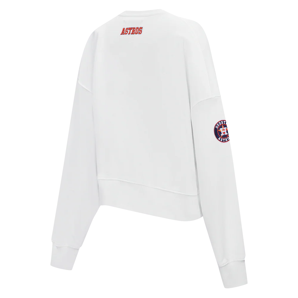 MLB HOUSTON ASTROS CLASSIC WOMEN'S CREWNECK (WHITE) - Image 4