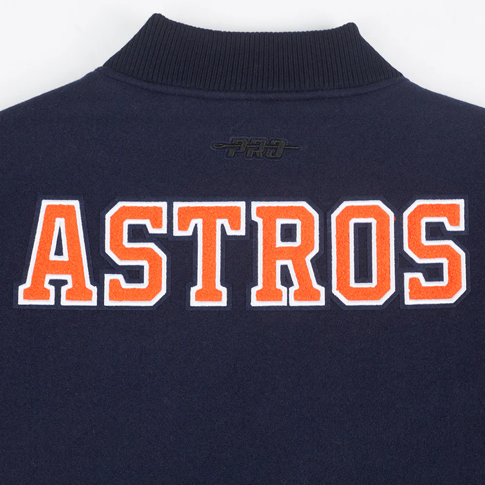 MLB HOUSTON ASTROS CLASSIC WOMEN'S WOOL VARSITY JACKET (MIDNIGHT NAVY/WHITE) - Image 5