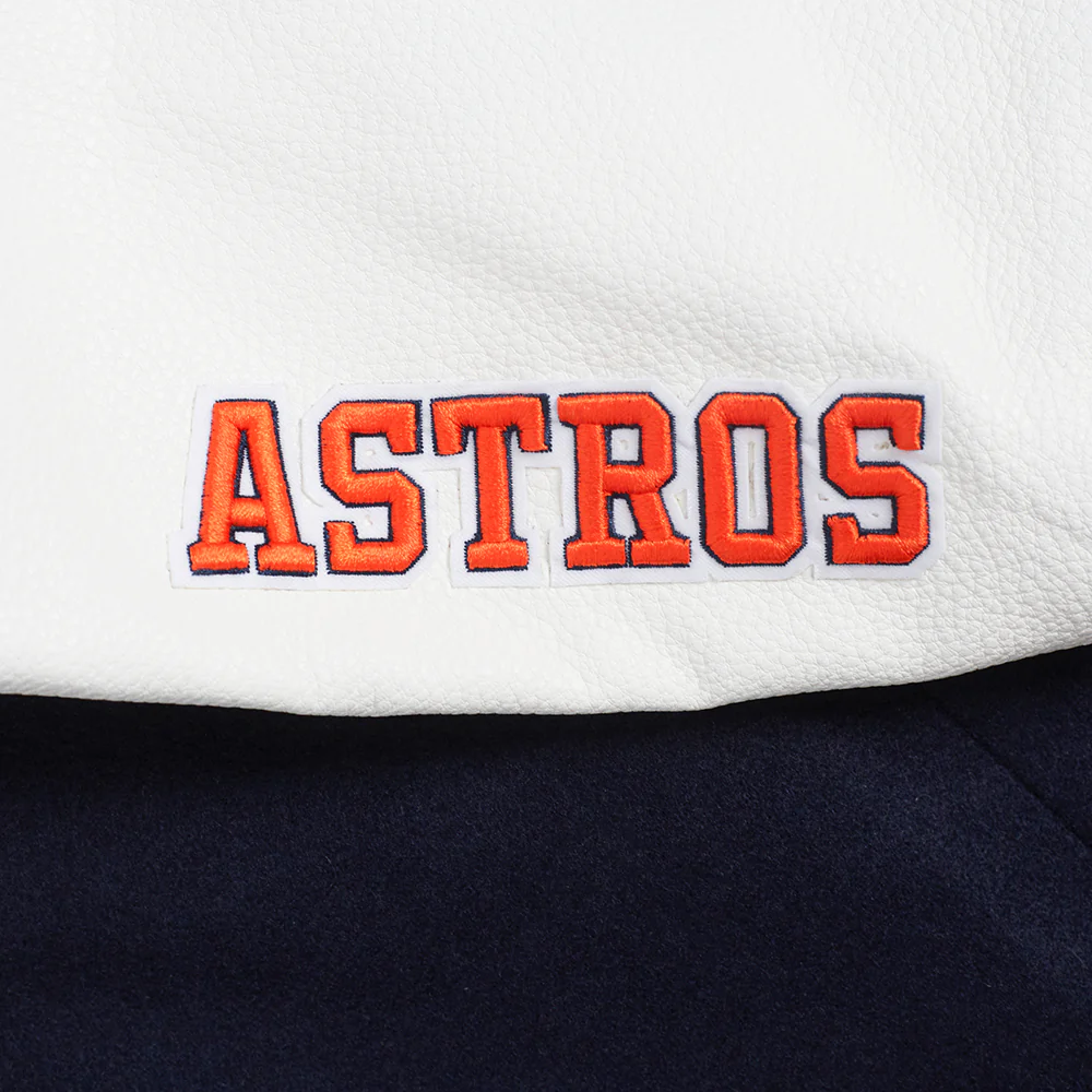 MLB HOUSTON ASTROS CLASSIC WOMEN'S WOOL VARSITY JACKET (MIDNIGHT NAVY/WHITE) - Image 6