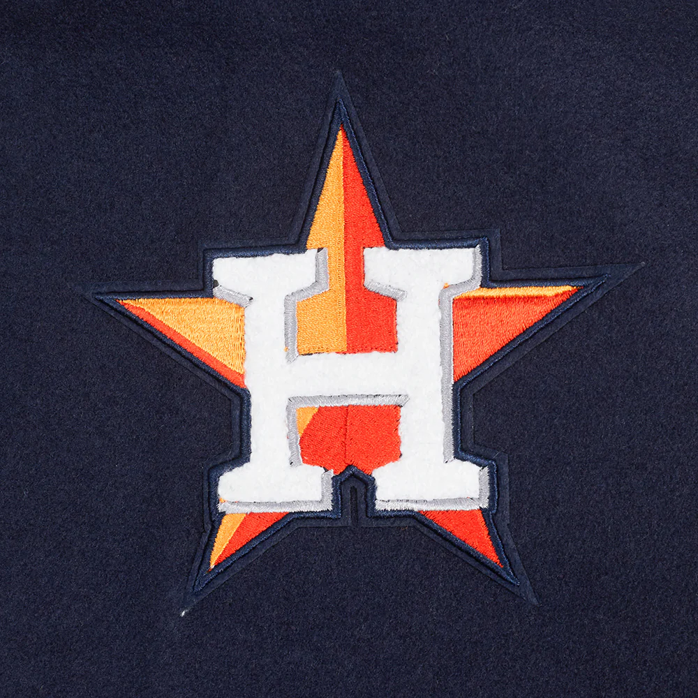 MLB HOUSTON ASTROS CLASSIC WOMEN'S WOOL VARSITY JACKET (MIDNIGHT NAVY/WHITE) - Image 7